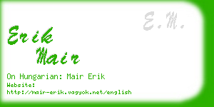 erik mair business card